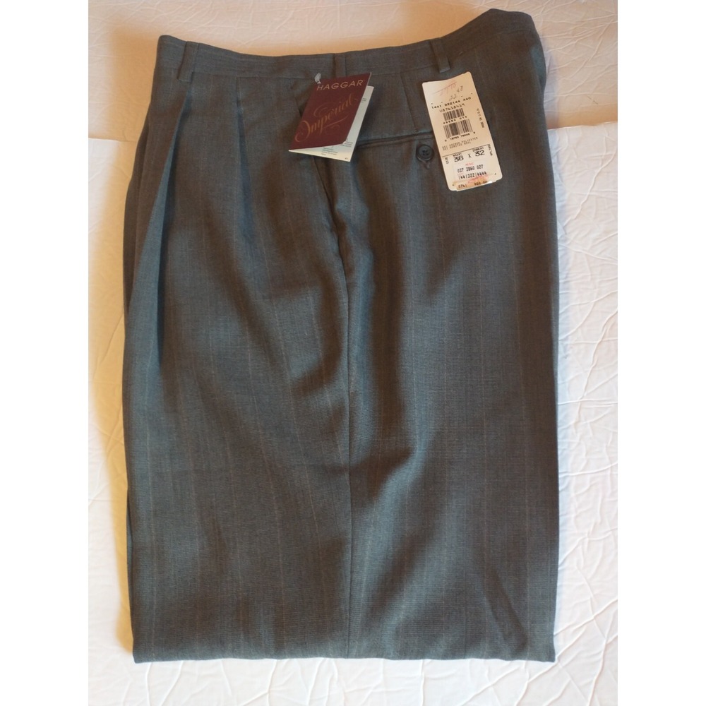 Haggard Imperial‎ Wool Blend Dress Pants 36x32 Gray